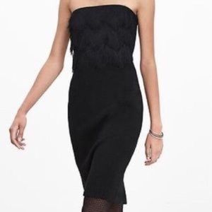 Banana Republic Tassel Black Dress